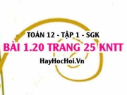 Bài 1.20 SGK Toán 12 tập 1 Kết nối tri thức